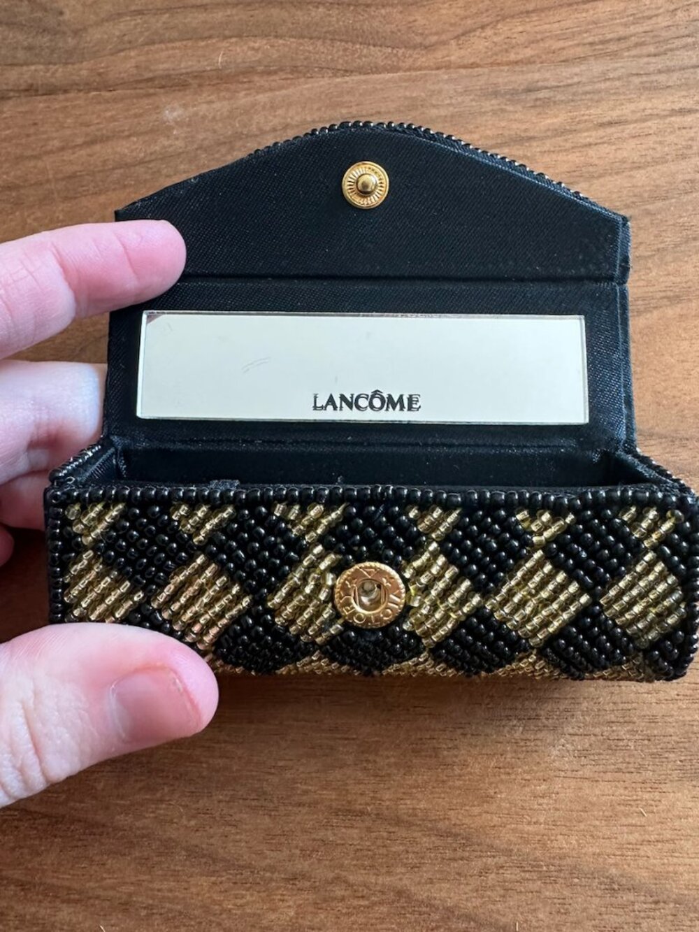 Vintage Lancome Beaded Lipstick Case (1960's)